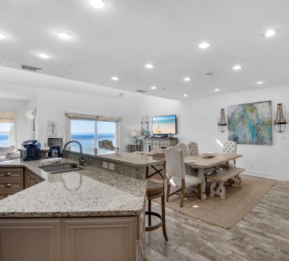 Open Kitchen, Dining and Living