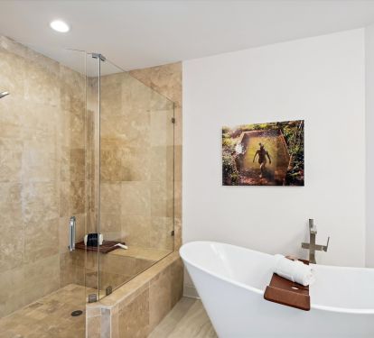 Main level master bathroom