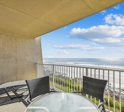 Soak up the sun on the balcony
