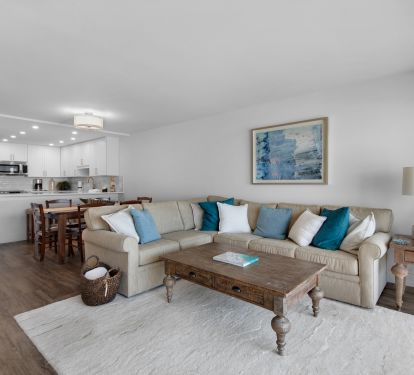 Living area with sectional seating