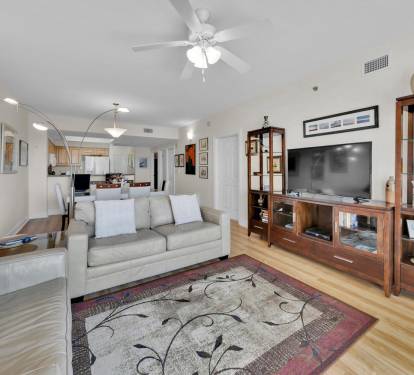 Open Concept Living, Dining, and Kitchen