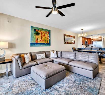 Open Concept Living, Dining, and Kitchen