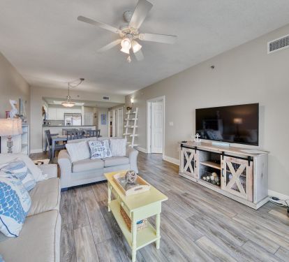 Open Concept Living, Dining, and Kitchen