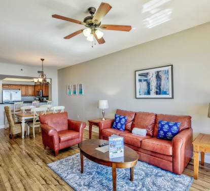 Open Concept Living, Dining, and Kitchen