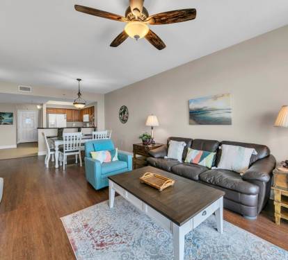 Open Concept Living, Dining, and Kitchen