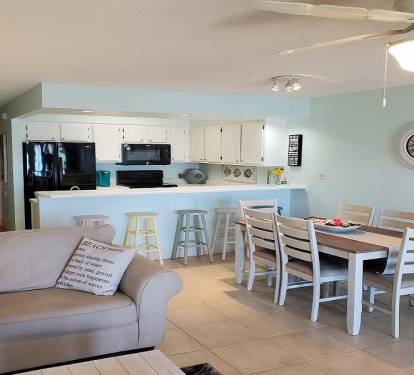 Open Concept Living, Dining, and Kitchen