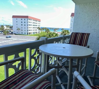 Balcony View, Table, and Chairs