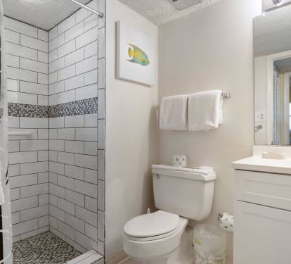 guest walk on shower