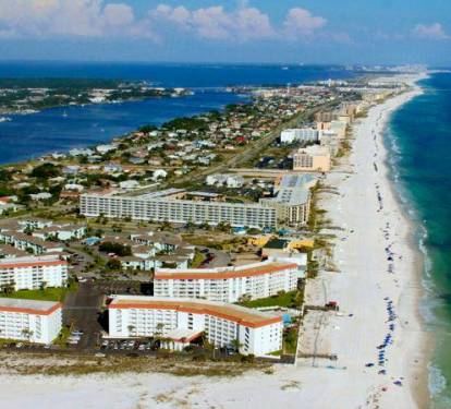 That's right - at the end of Okaloosa Island. You can see the bridge into FWB in the distance.