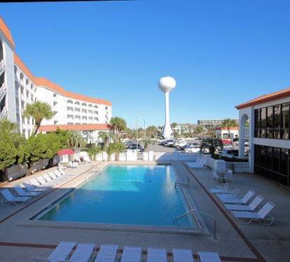 This pool is heated in the winter. It is also a bit quieter that the beach front pool. Great place for a book and a nap.