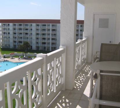 Great view of the beach front pool also.