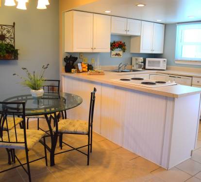 Dining and kitchen.