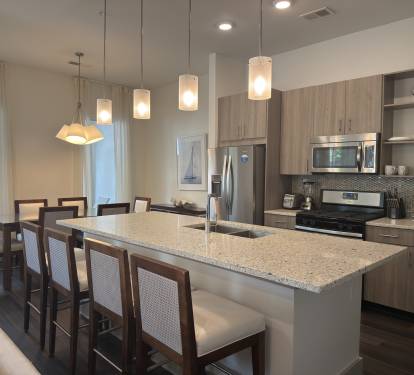 Chef's Kitchen with Stainless Steel Appliances