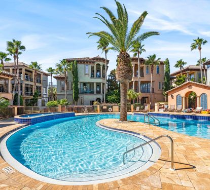 The resort style pool at Tuscan Charm is truly mesmerizing.