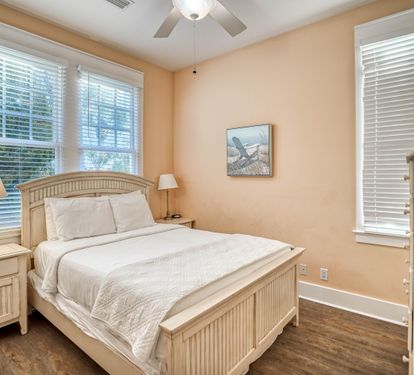 Queen-sized bliss — in this second first floor queen bedroom on the first floor with your own en suite bathroom.