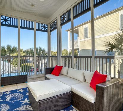 This balcony’s a whole mood!  Imagine savoring morning coffee or evening cocktails.  Guests love this space just off the primary king bedroom.