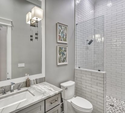 First floor King bedroom shower.