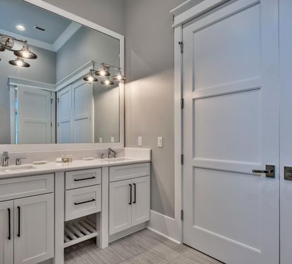 Private Bath with Double Vanity and Walk In Shower