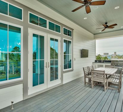 Second floor outdoor grill area.