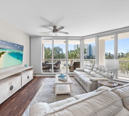 Large Open Living Room with Reclining Leather Chairs