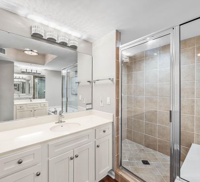 Primary Bathroom with Soaking Tub and Walk In Shower