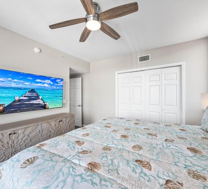King Bedroom with Private Bathroom and Balcony Access