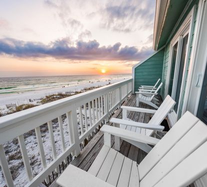 You've got the best seat in the house on the second floor beachfront balcony!   Sunsets included.