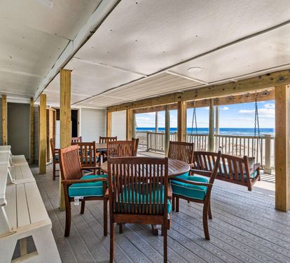 1st Floor Covered Patio with plenty of seating