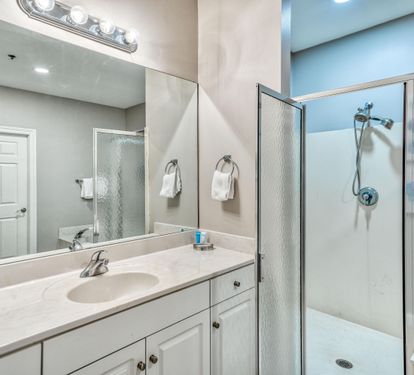 Master Bathroom with Soaking Tub and Walk In Shower