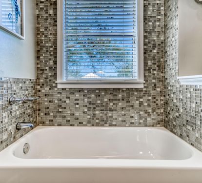 Private Bath with Walk In Shower and Bathtub