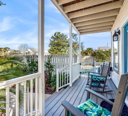 Front Porch with Rocking Chairs