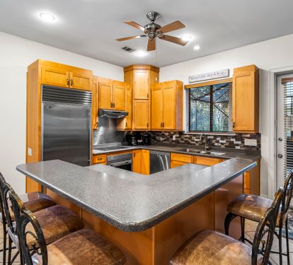 Kitchen with Bar Seating for 5