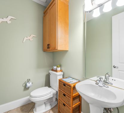 Half Bath at the top of the Stairs