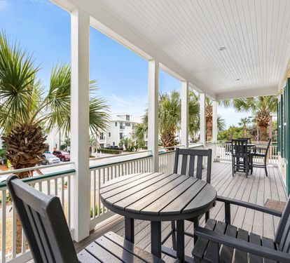 2nd Floor Covered Balcony with Polywood Bistro Tables & Gulf View & Summer Breezes.  Perfect for Morning Coffee or Evening Cocktails!