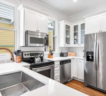 Newly remodeled kitchen with Quartz countertops and Stainless Steel Appliances
