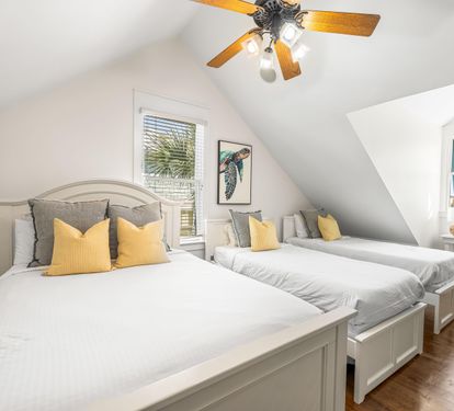 3rd Floor Lofted Bedroom for Kids with 1 Queen Bed and 2 Twin Beds & 1 Twin Trundle.  55" YouTube TV with XBox.  Adjacent Full Bathroom