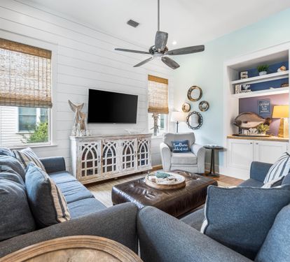 Lots of natural light from windows and the French doors that lead to the front porch of this one-story Frangista Beach home.