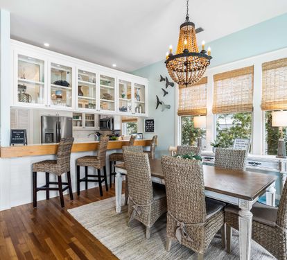 Dining Table for 6 and Bar Seating for 4