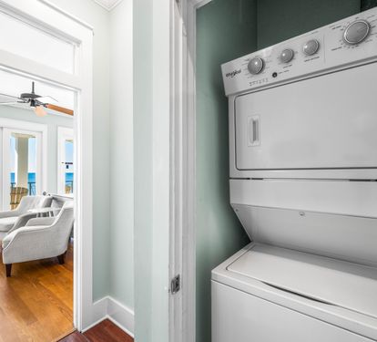 Laundry Center with Plenty of Detergent and Dryer Sheets Included! Third Floor between the Two Bedrooms.