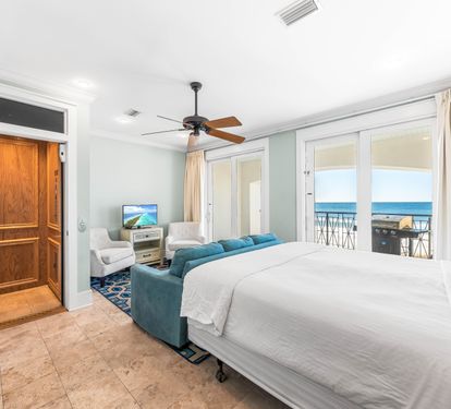 Elevator can be directly accessed from this 1st floor king bedroom.