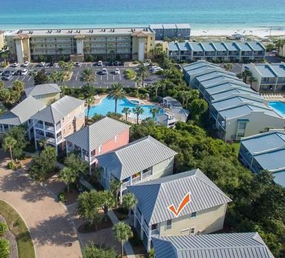 View of Sandy Toes with it's close proximity to the  white sands and turquoise blue waters!