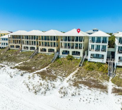 Aerial View of Seaside Treasure in Frangista Beach