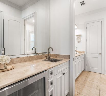 Master Bathroom with Wet Bar, Soaking Tub and Walk In Shower