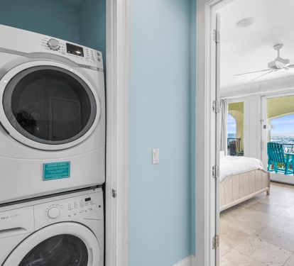 First Floor Full Size Washer and Dryer with Plenty of Laundry Supplies!!