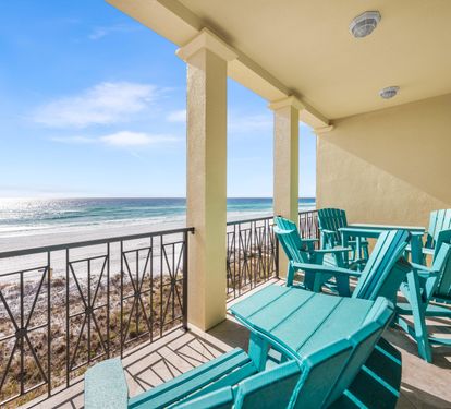 2nd Floor Gulf Front Covered Balcony for Al Fresco Dining or Evening Star Gazing