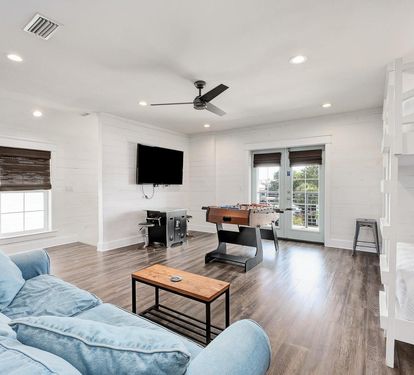 3rd Floor Loft Area, Queen Sleeper Sofa, Flat Screen Television, Foosball Table, Game Console Featuring Galaga, Donkey Kong and more!