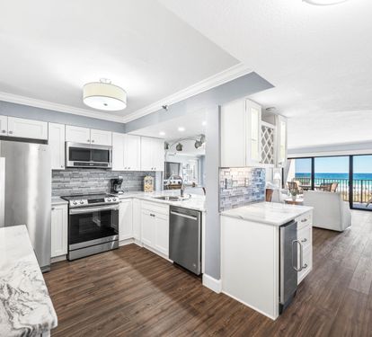 Large Kitchen with Stainless Steel Appliances