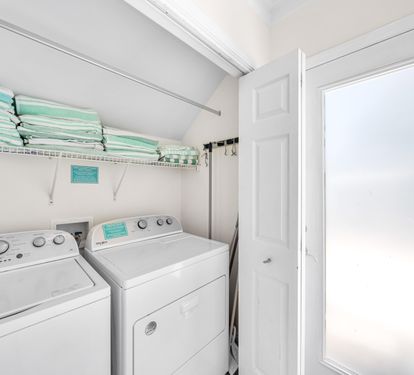 Full Size Washer and Dryer with Plenty of Laundry Soap and Dryer Sheets!