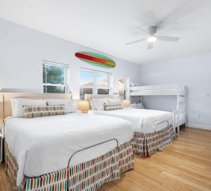 2nd Floor Double Queen Bedroom with Bunk (Twin over Full)