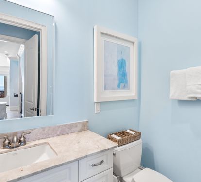 Second floor ensuite bath for the king bedroom with a walk-in shower.